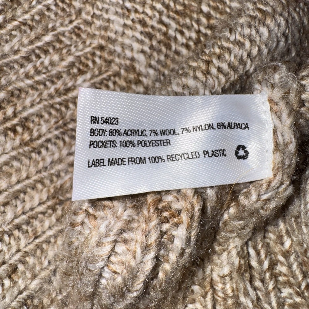 Gap Women's Cardigan Sweater Size S Alpaca Wool Blend Long Sleeve Zip-Up Brown - Picture 8 of 10